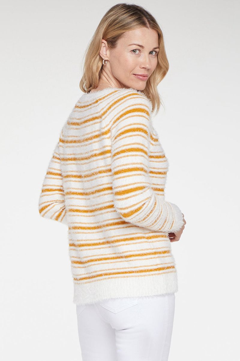 Yellow Women's NYDJ Boatneck Pullover Sweaters | NZ 832RBWVKP