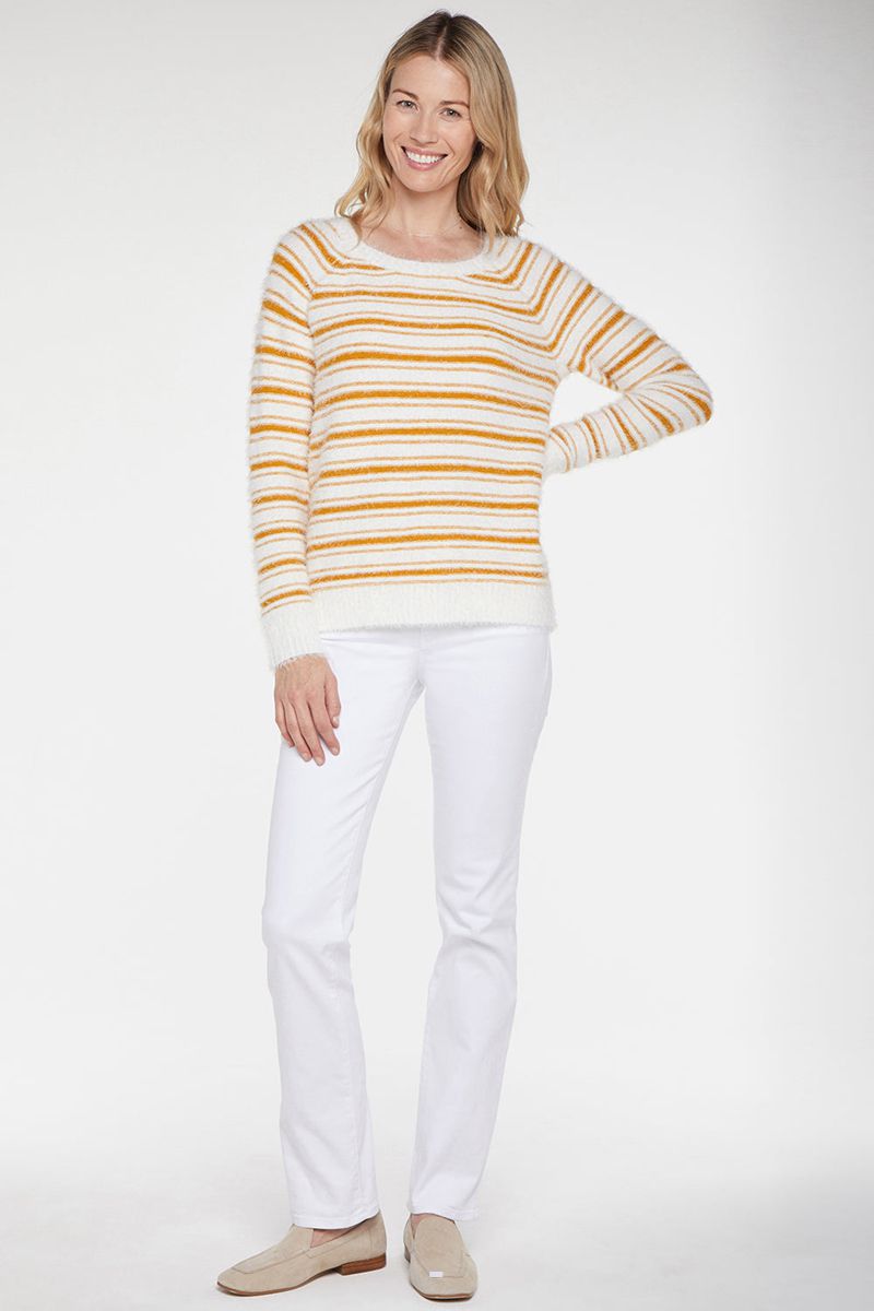 Yellow Women's NYDJ Boatneck Pullover Sweaters | NZ 832RBWVKP