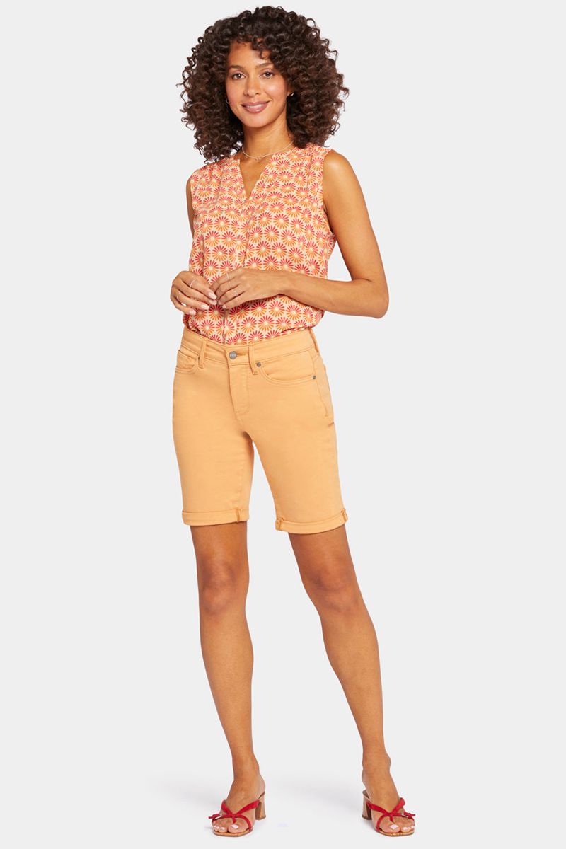 Yellow Women's NYDJ Ella Denim Shorts | NZ 517IUJQLA