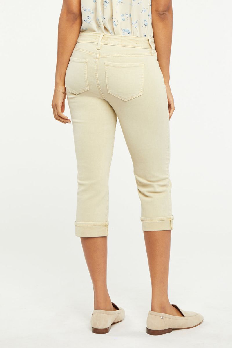 Yellow Women's NYDJ Marilyn Straight Crop Jeans | NZ 174TFAYGH