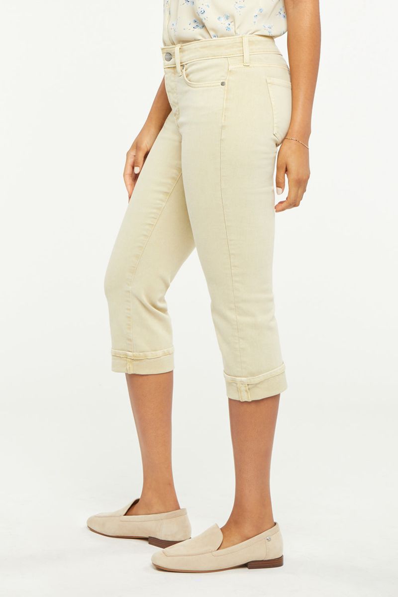 Yellow Women's NYDJ Marilyn Straight Crop Jeans | NZ 174TFAYGH