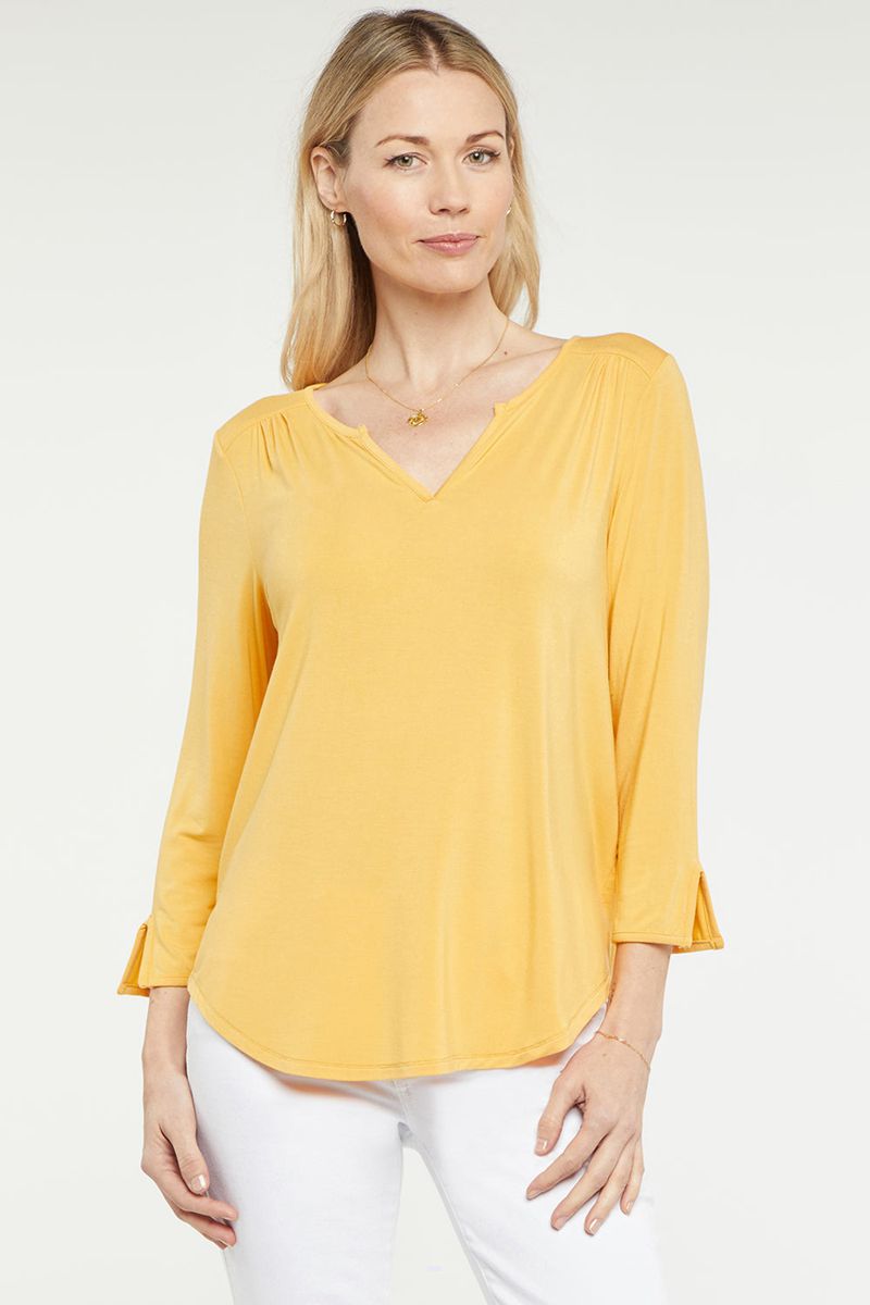 Yellow Women's NYDJ Perfect T-Shirts | NZ 851IKFBLZ