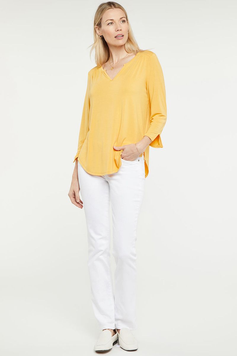 Yellow Women's NYDJ Perfect T-Shirts | NZ 851IKFBLZ