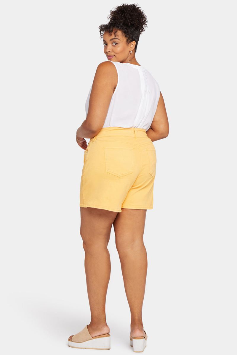 Yellow Women's NYDJ Plus Roxanne Denim Shorts | NZ 460OWRPZJ