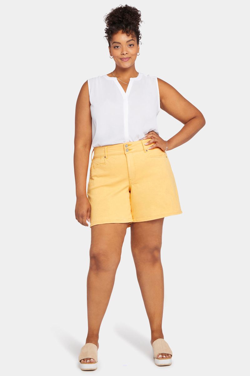 Yellow Women\'s NYDJ Plus Roxanne Denim Shorts | NZ 460OWRPZJ