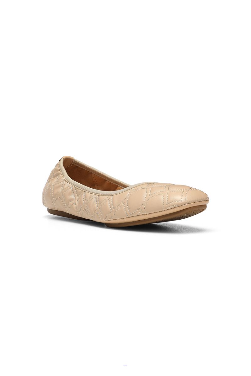 Beige Women's NYDJ Marie Ballet Flats | NZ 305CQGWPF