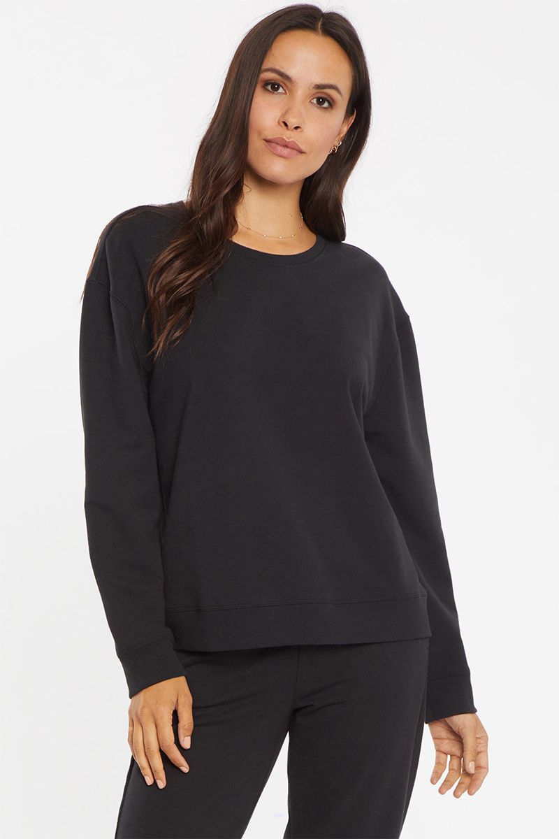 Black Women's NYDJ Basic Sweatshirts | NZ 279ZPNBRX