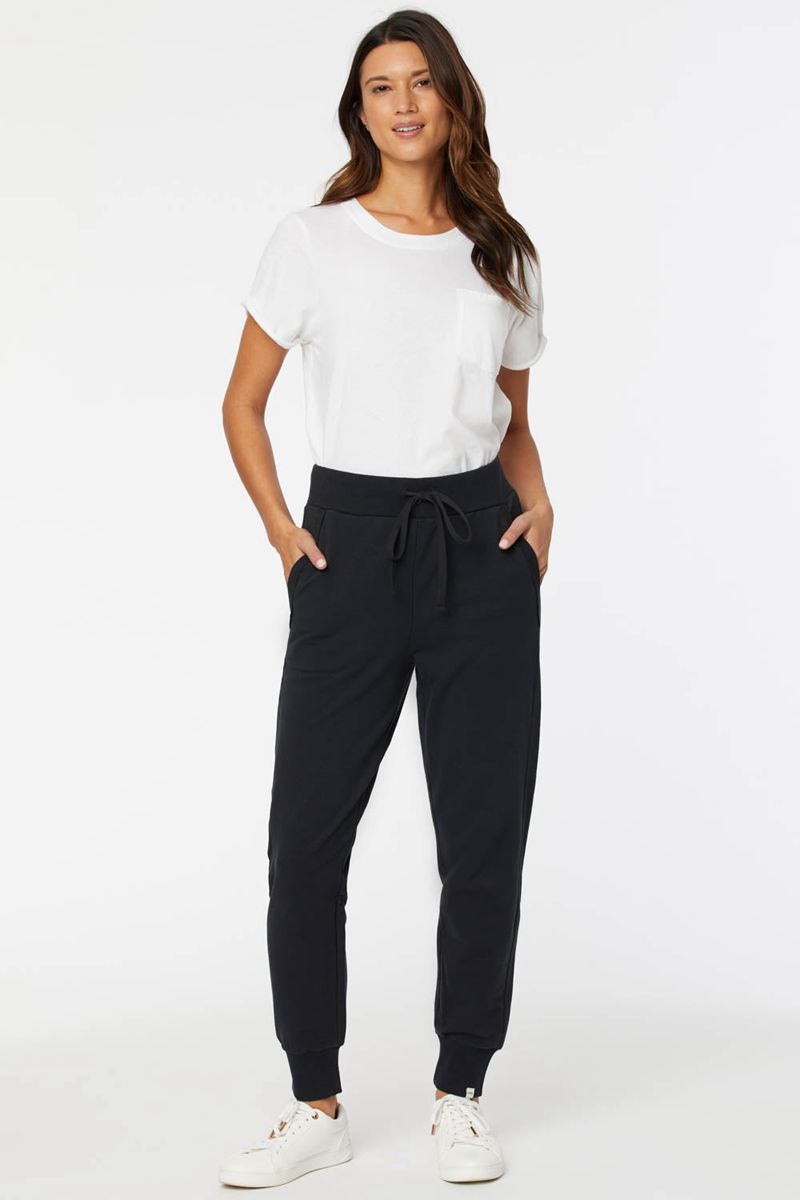 Black Women's NYDJ Drawstring Jogger Pants | NZ 510JXTHGU