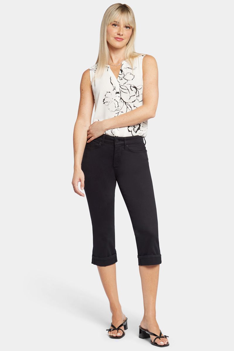 Black Women's NYDJ Marilyn Straight Crop Jeans | NZ 374XZYETF