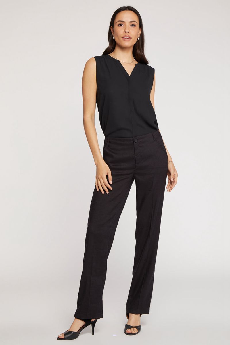 Black Women's NYDJ Marilyn Straight Pants | NZ 341CDTRSL