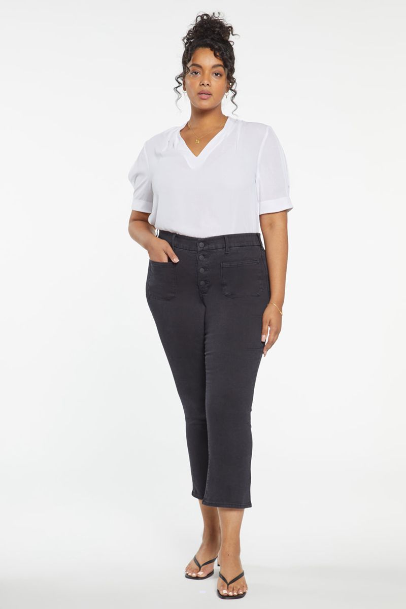 Black Women's NYDJ Plus Waist-Match™ Marilyn Straight Ankle Jeans | NZ 817RWFEQZ