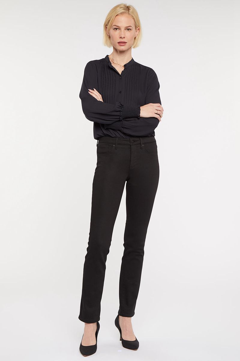 Black Women's NYDJ Sheri Slim Jeans | NZ 951CQSVWI