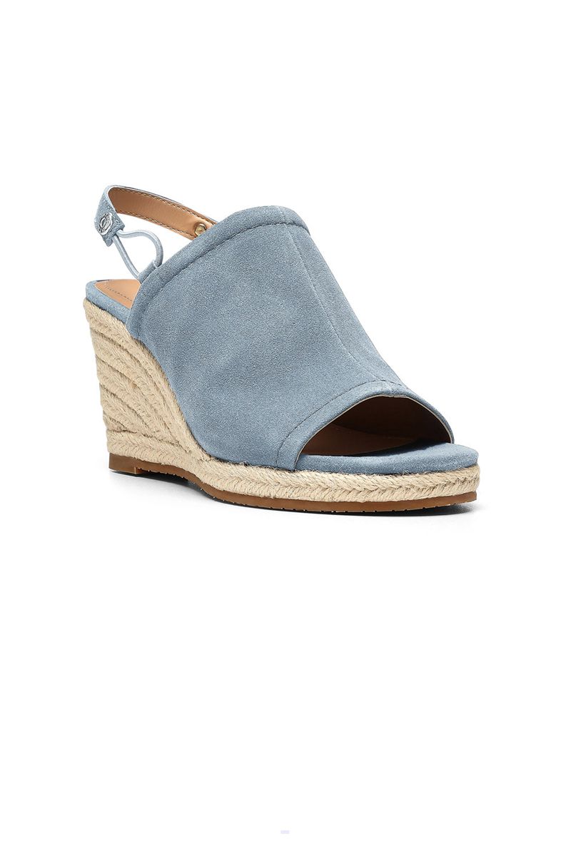 Blue Women's NYDJ Cai Wedge Sandals | NZ 398PITHUF