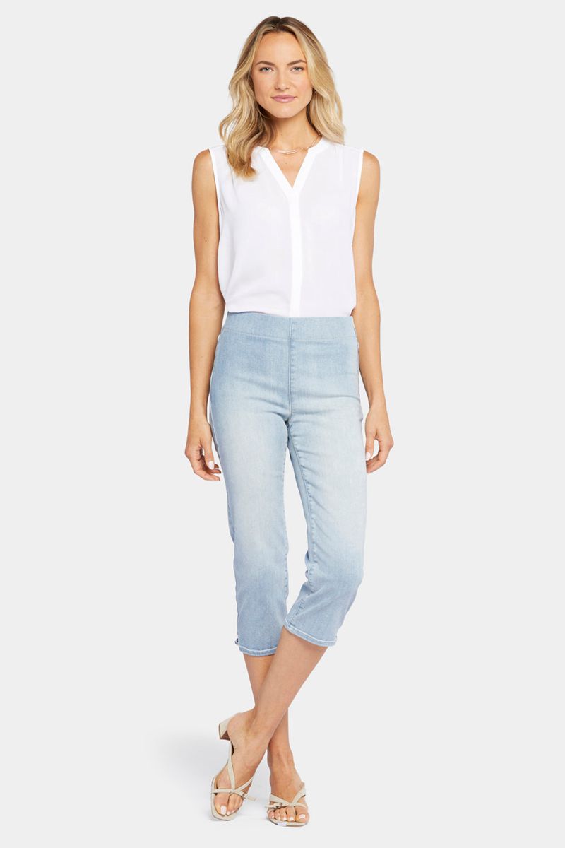 Blue Women's NYDJ Dakota Crop Pull-On Jeans | NZ 862EVICSP