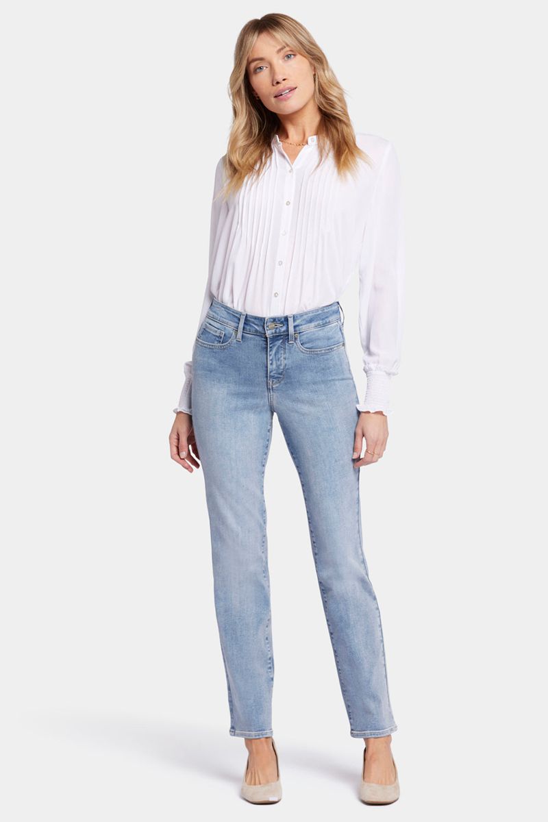 Blue Women's NYDJ Ellison Straight Jeans | NZ 901KJCXAD