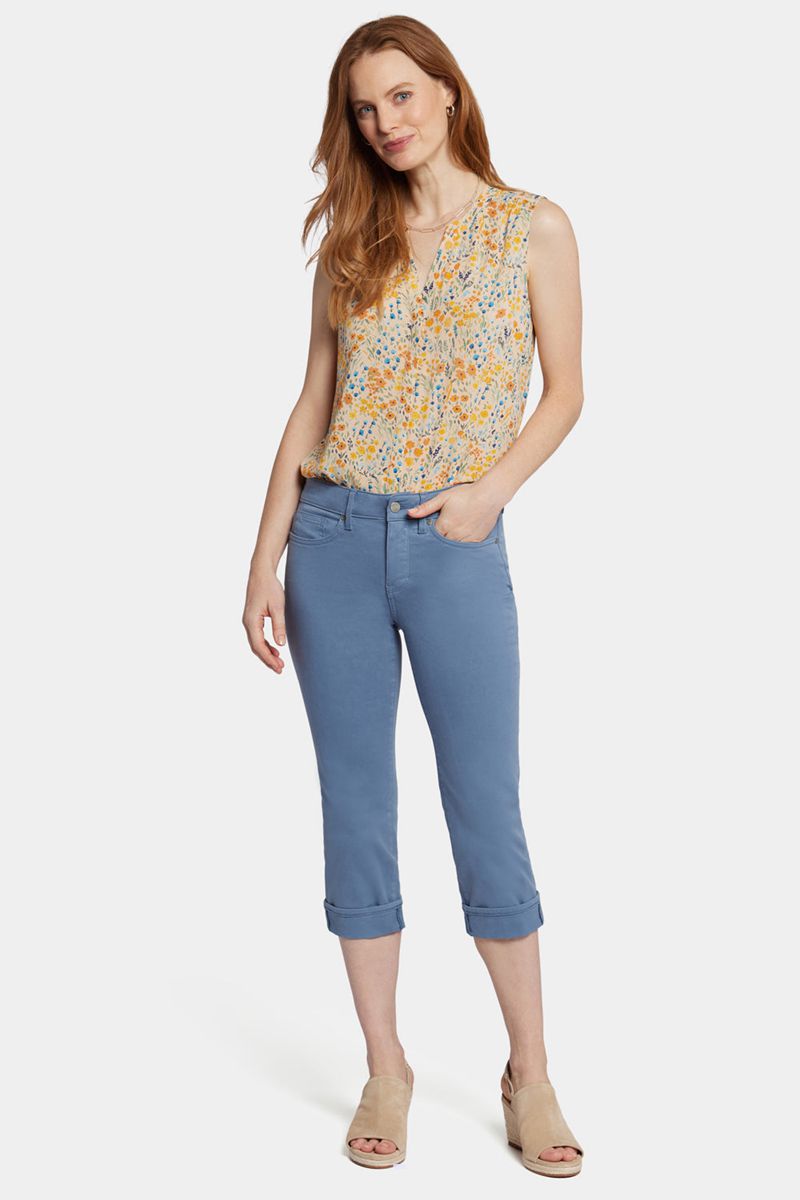 Blue Women's NYDJ Marilyn Straight Crop Jeans | NZ 653APJURY