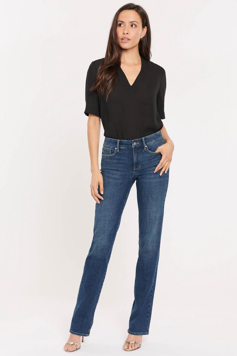 Blue Women's NYDJ Marilyn Straight Jeans | NZ 138OANYPU