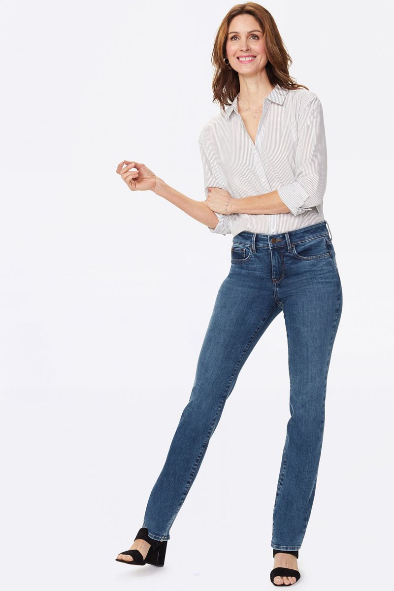 Blue Women's NYDJ Marilyn Straight Jeans | NZ 716TFVAQI