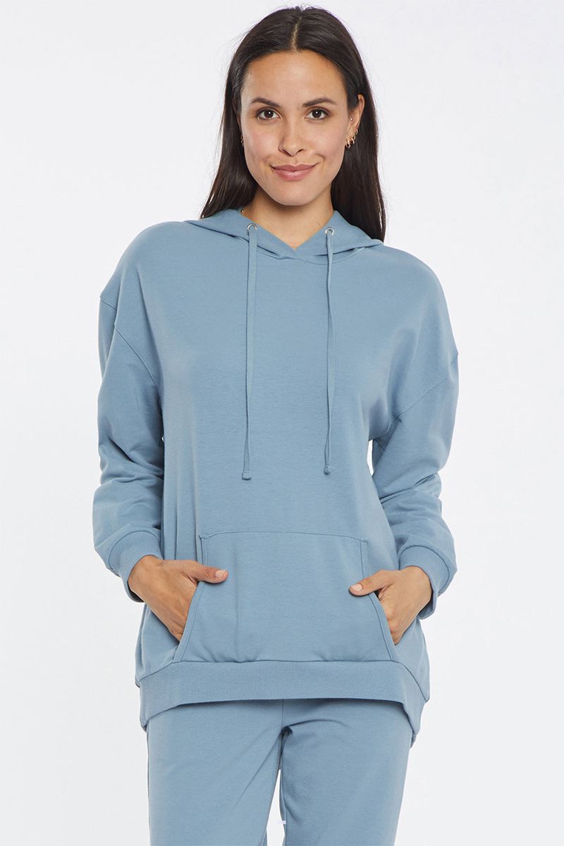 Blue Women's NYDJ Oversized Pullover Hoodie | NZ 043WAEQON