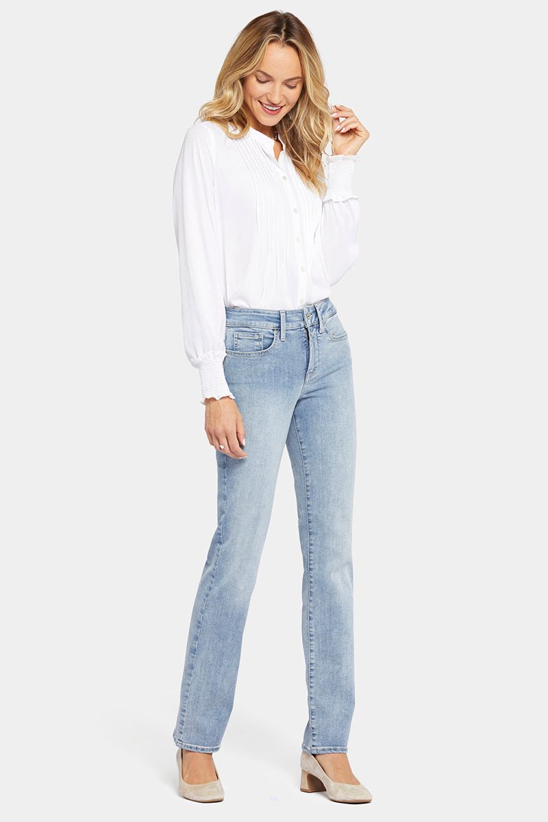 Blue Women's NYDJ Petite Marilyn Straight Jeans | NZ 823HIQXJK