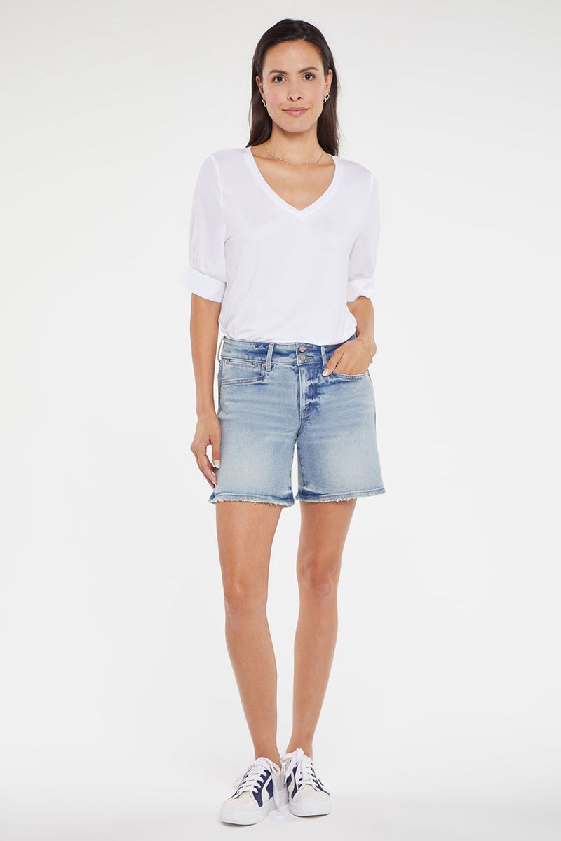 Blue Women's NYDJ Petite Roxanne Denim Shorts | NZ 401YJWHLB