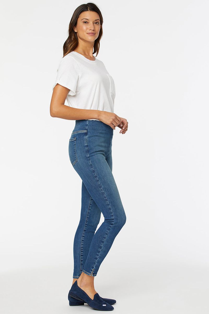 Blue Women's NYDJ Petite Super Skinny Ankle Pull-On Jeans | NZ 490MSIUDP