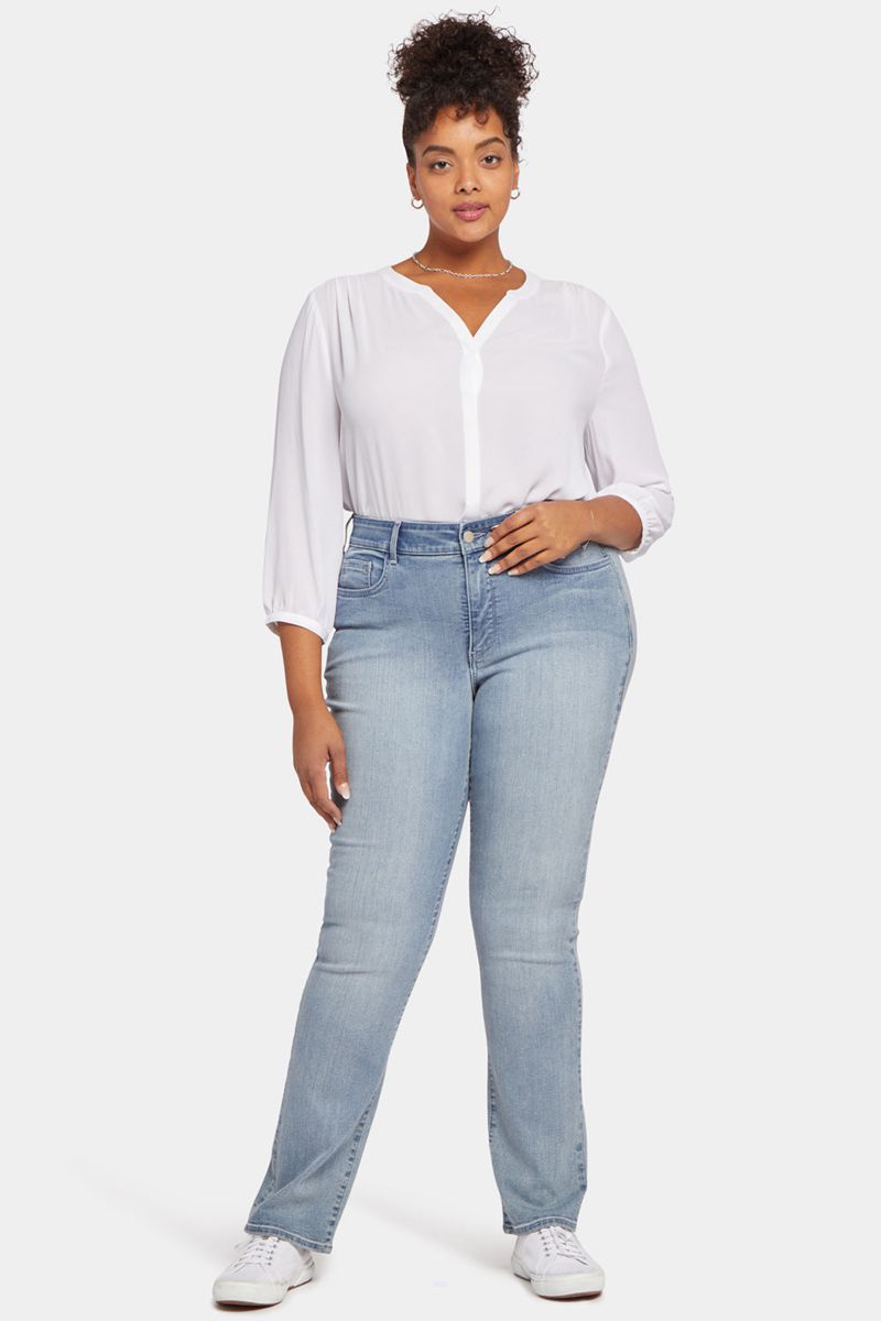 Blue Women's NYDJ Plus Marilyn Straight Jeans | NZ 704NFHBRM