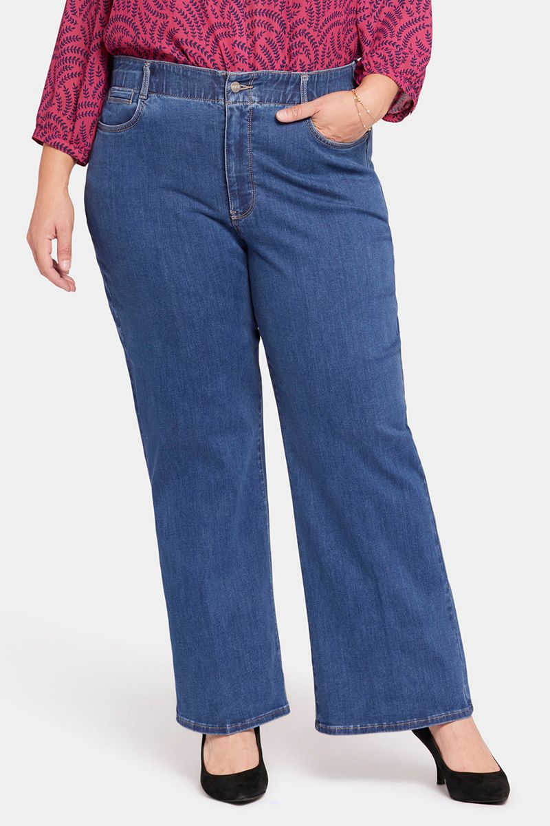 Blue Women's NYDJ Plus Waist-Match™ Major Wide Leg Jeans | NZ 386SCPAYJ