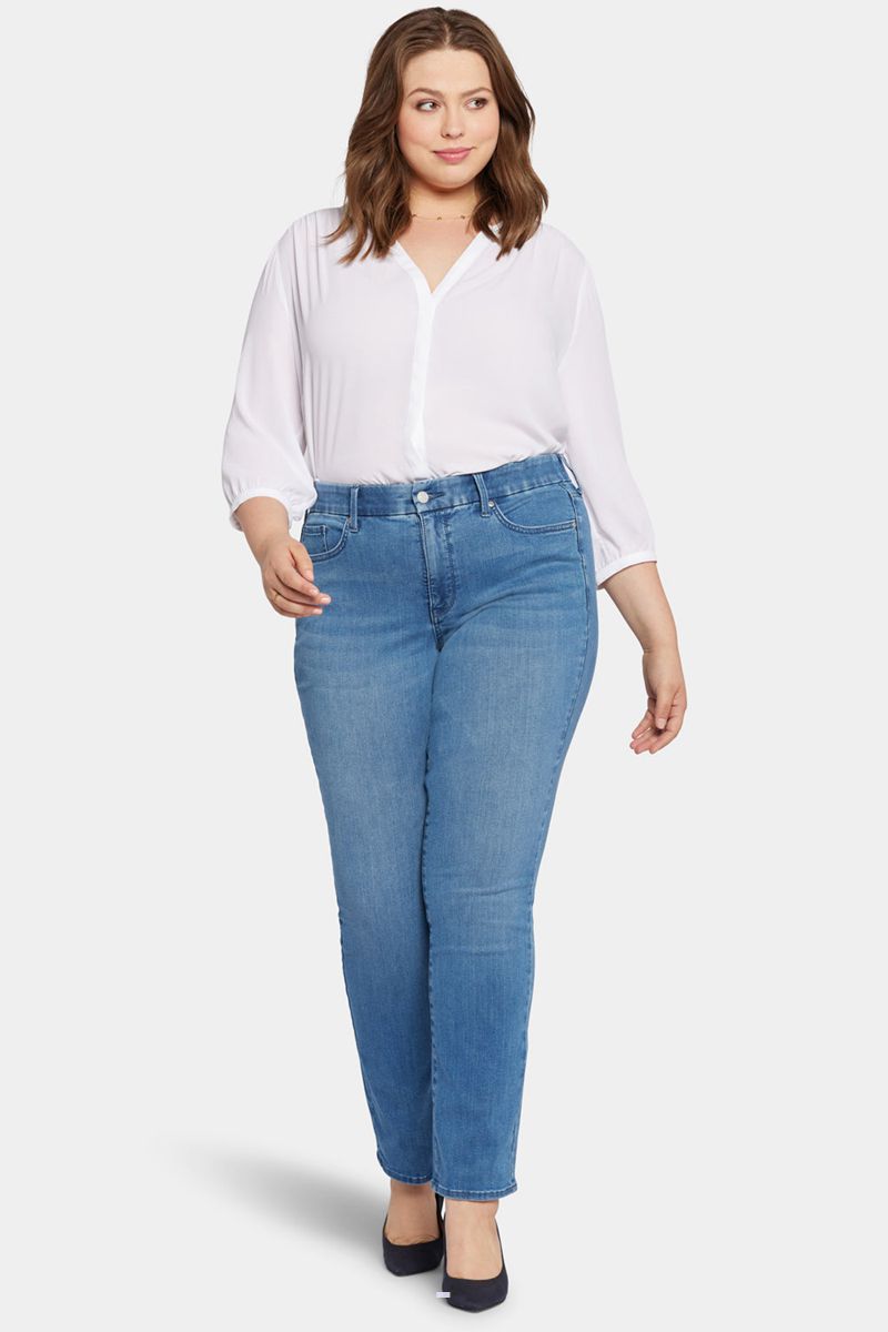 Blue Women's NYDJ Plus Waist-Match™ Marilyn Straight Jeans | NZ 139WTPLMF