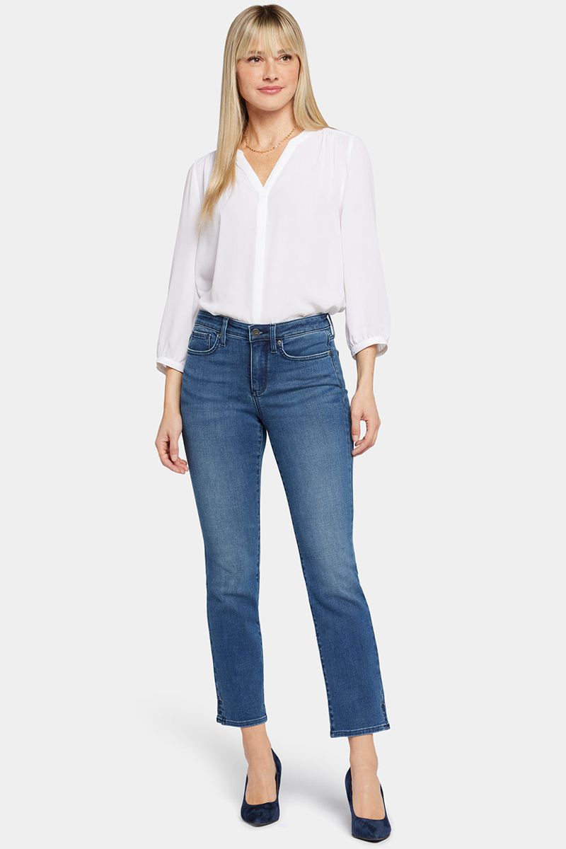 Blue Women's NYDJ Sheri Slim Ankle Jeans | NZ 217DZBCFJ