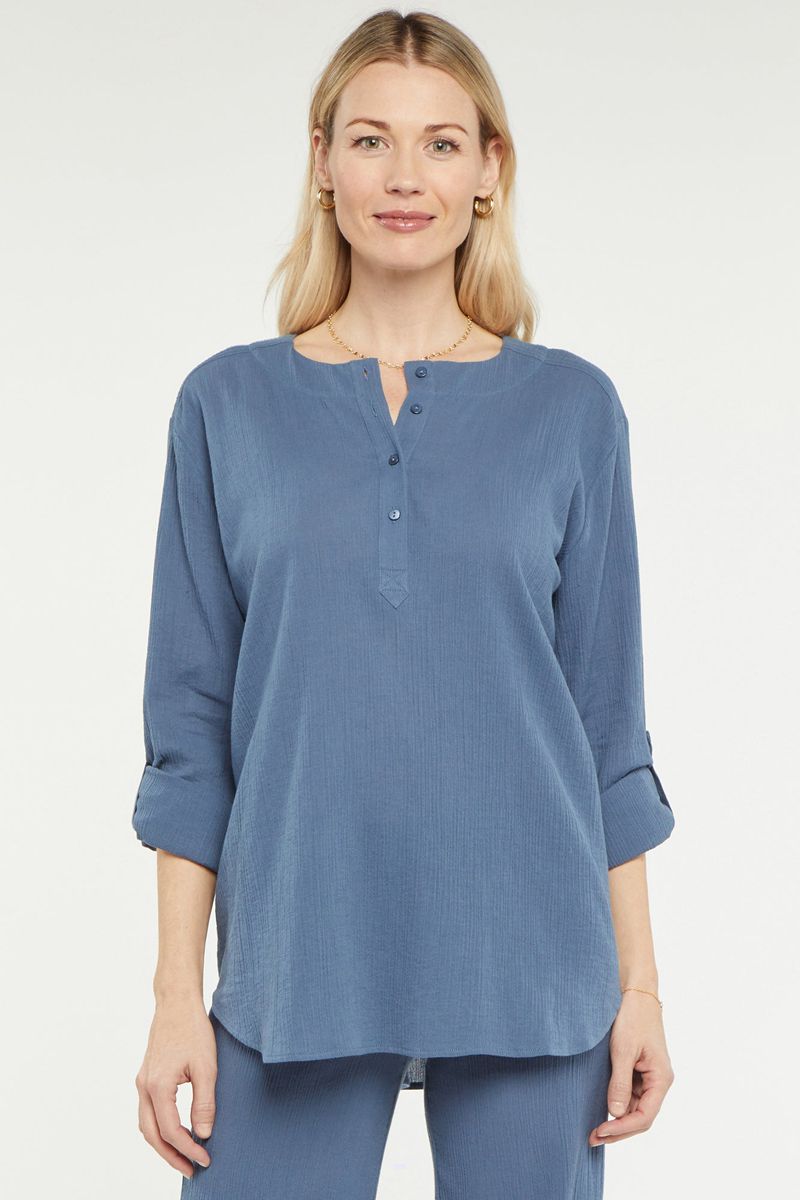 Blue Women's NYDJ Tunic Blouse | NZ 931NTSFHX