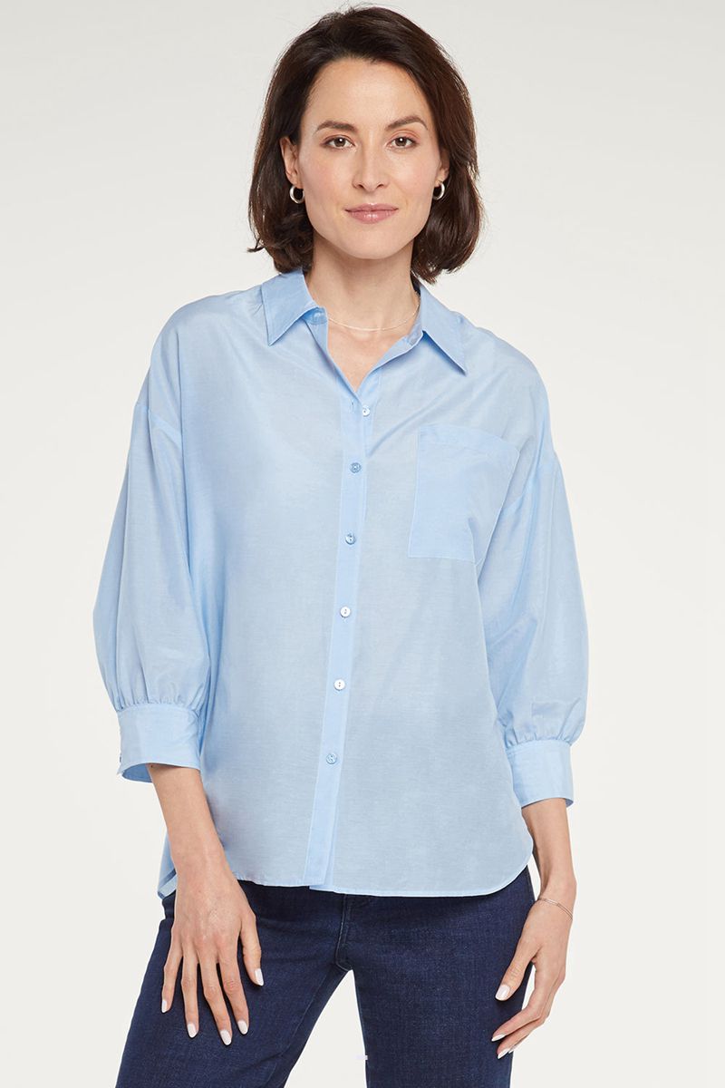 Blue Women's NYDJ Zoey Blouse | NZ 260TIPSKC