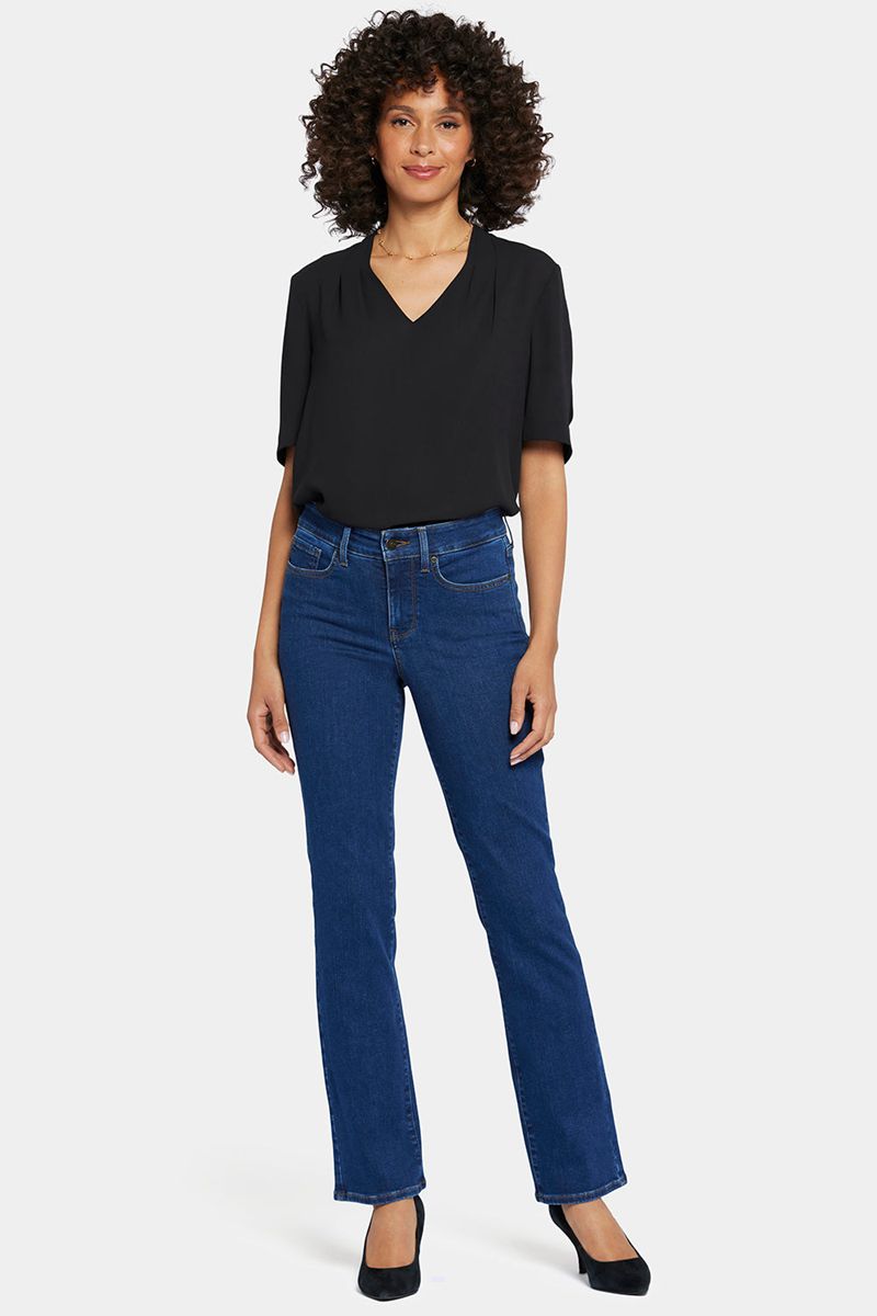 Dark Blue Women's NYDJ Ellison Straight Jeans | NZ 853XISQFO