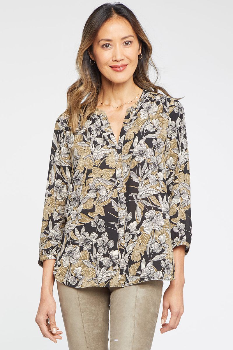 Flower Women's NYDJ Pintuck Blouse | NZ 237HWNMLZ