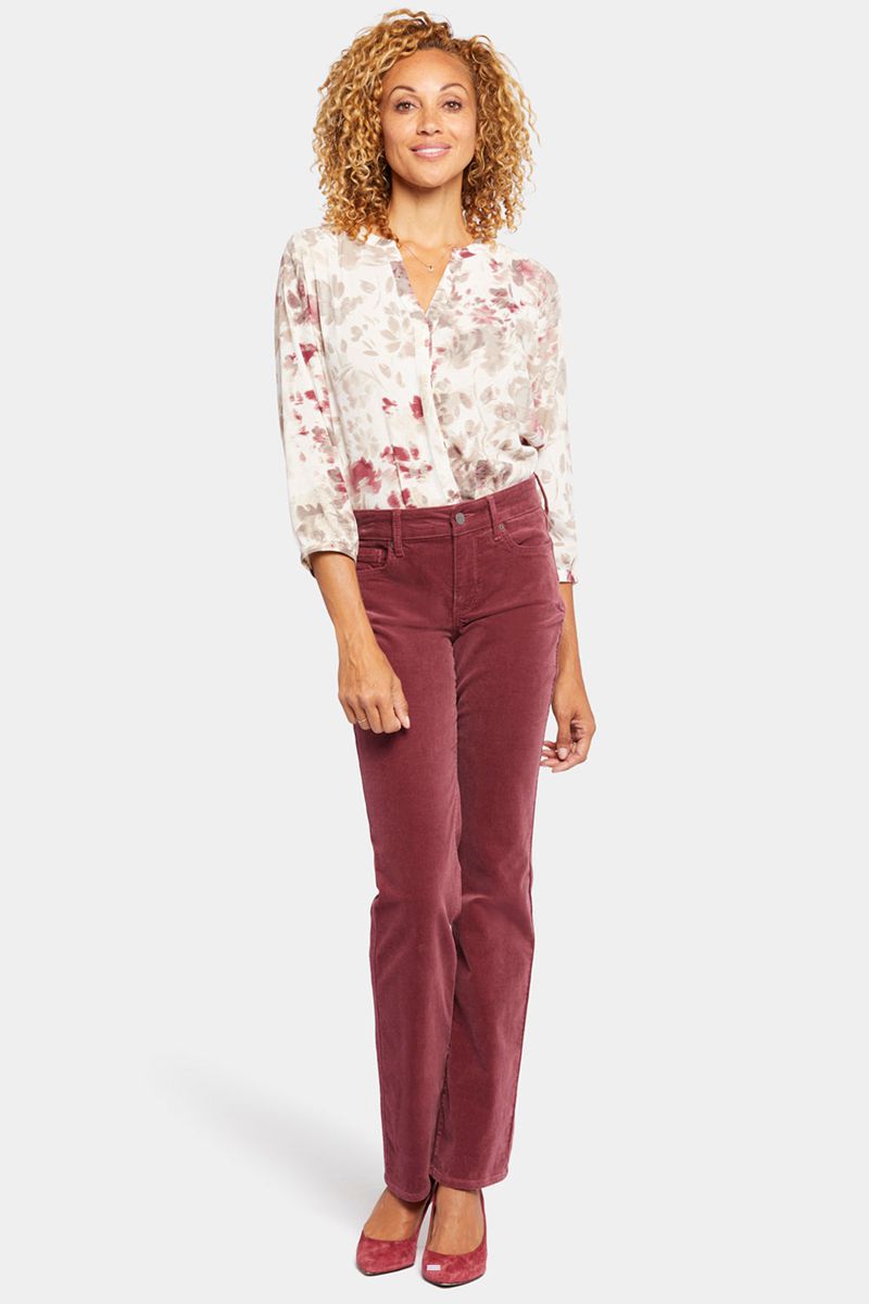 Fuchsia Women's NYDJ Marilyn Straight Pants | NZ 762VDRFJK