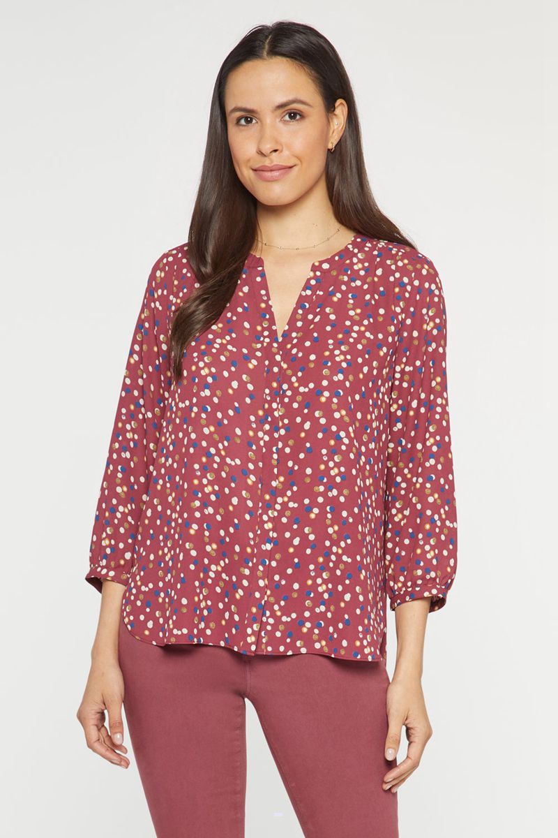 Fuchsia Women's NYDJ Pintuck Blouse | NZ 236CMBEUL