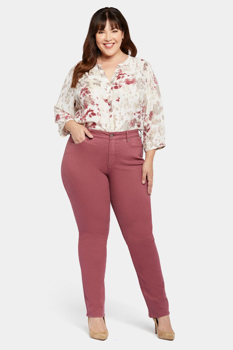 Fuchsia Women's NYDJ Plus Marilyn Straight Jeans | NZ 102SYBLFG