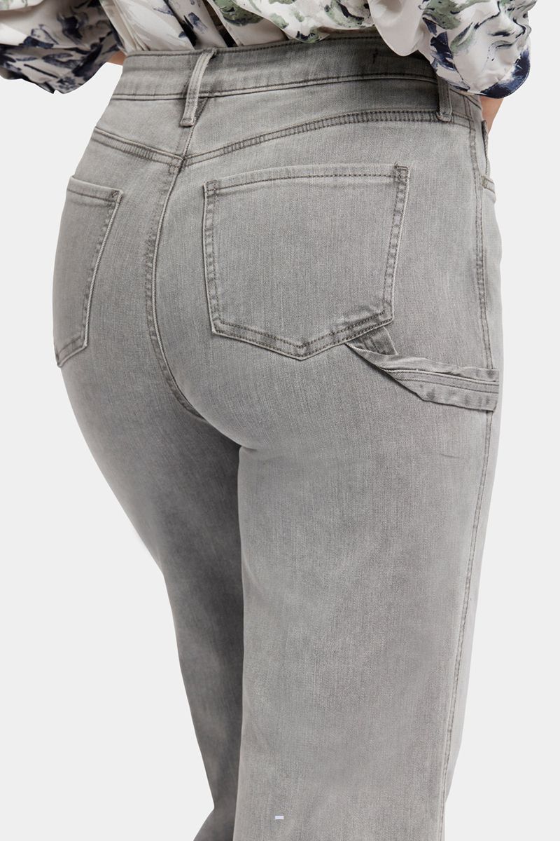 Grey Women's NYDJ Teresa Wide Leg Jeans | NZ 459AFPJIU