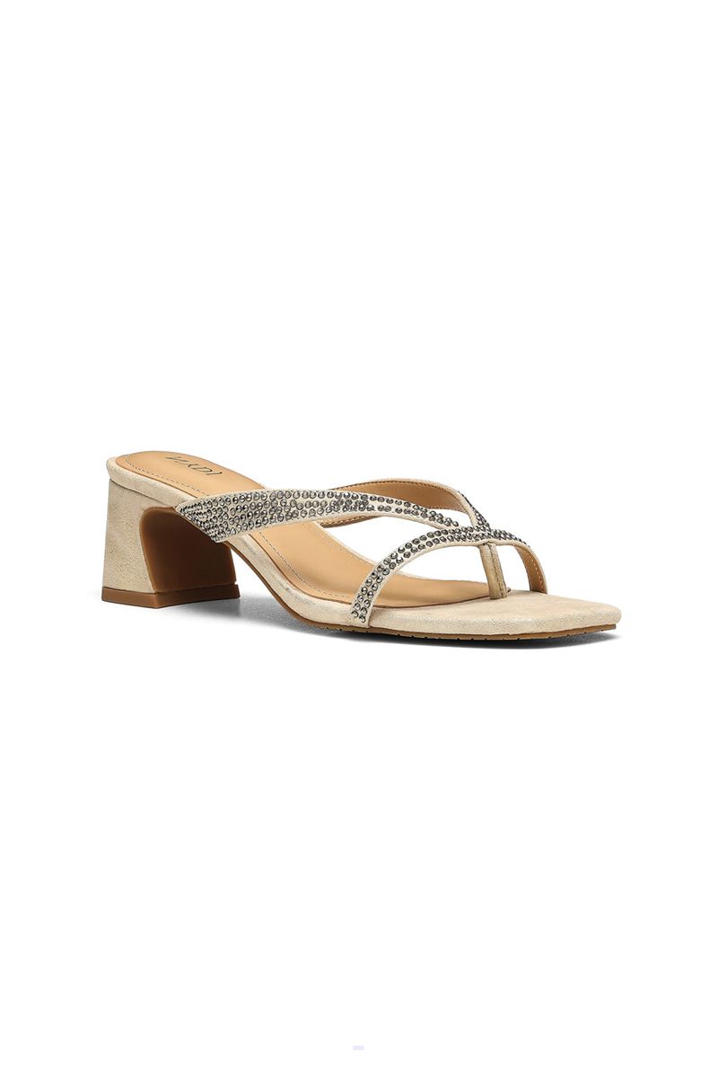 Light Gold Women's NYDJ Glynn Block Heel Sandals | NZ 539KAWDXY