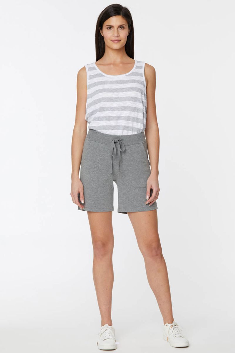 Light Grey Women's NYDJ Drawstring Jogger Shorts | NZ 974EHVYMT