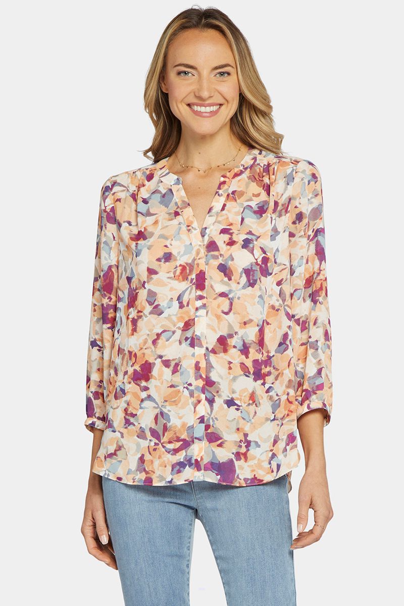 Multicolor Women's NYDJ Pintuck Blouse | NZ 145PCYLTO