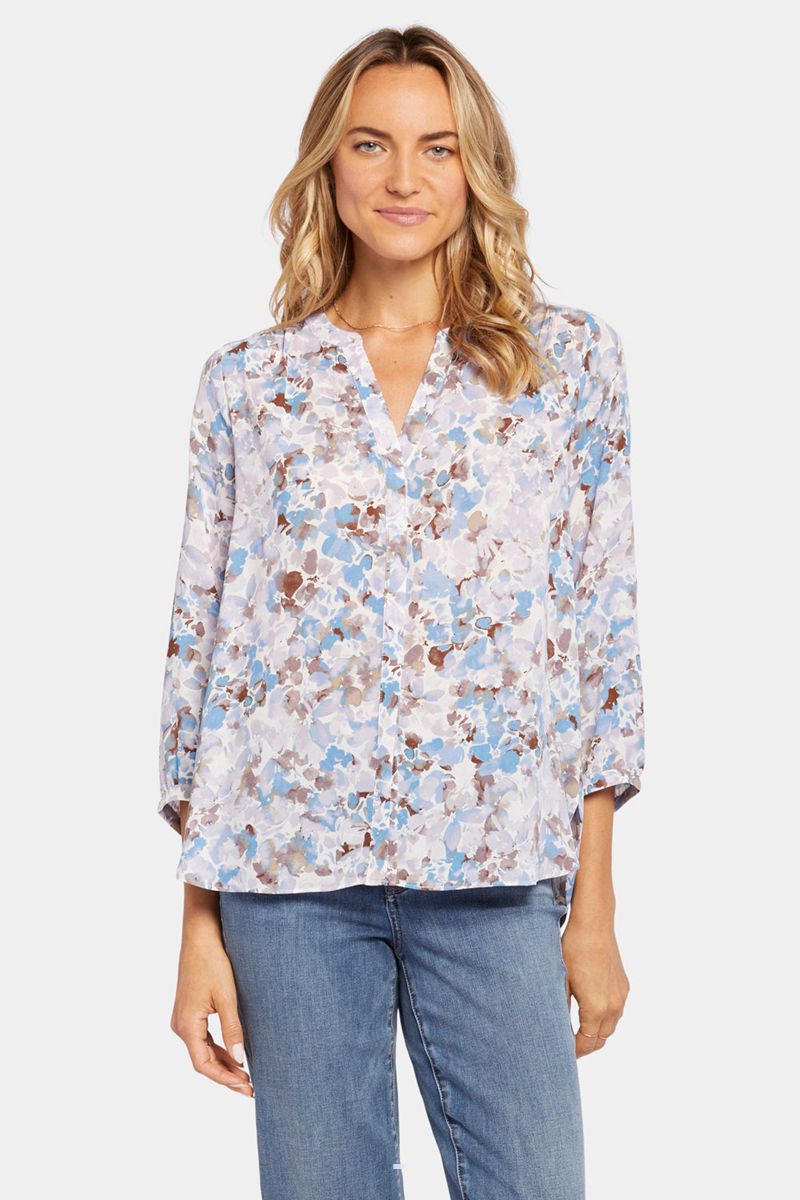 Multicolor Women's NYDJ Pintuck Blouse | NZ 314DGVPRU