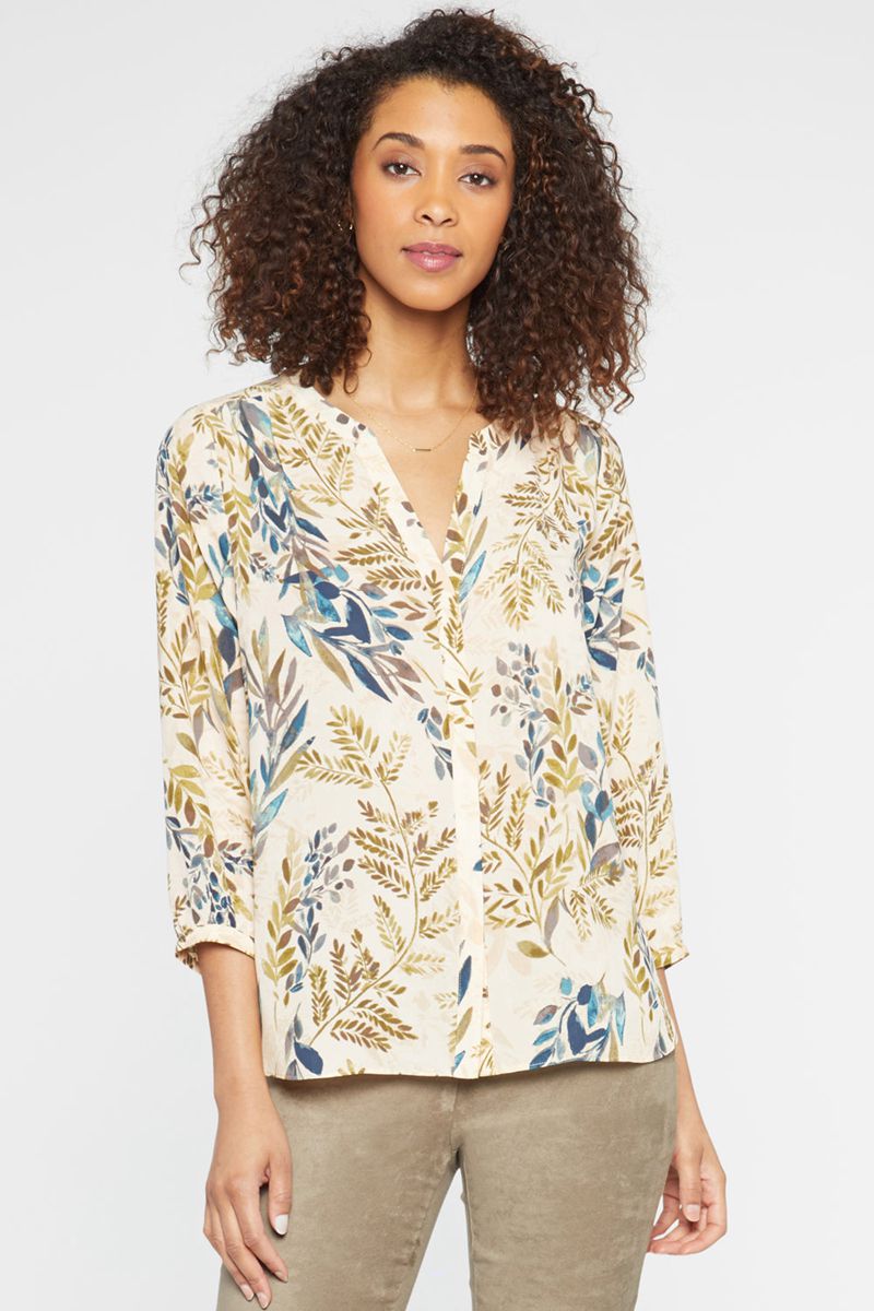 Multicolor Women's NYDJ Pintuck Blouse | NZ 423FUWZEK