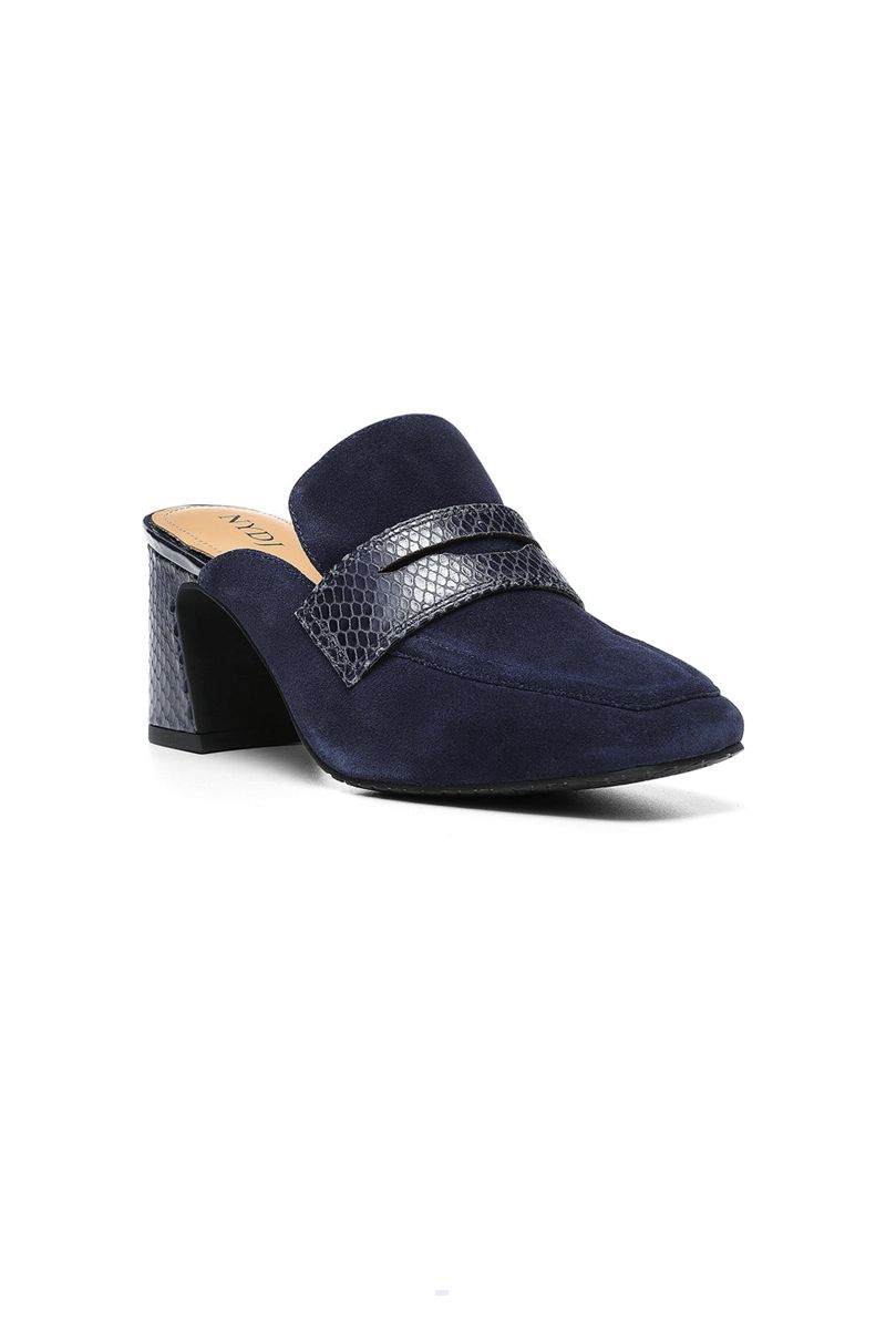 Navy Women's NYDJ Clara Penny Mules | NZ 038ACSROE