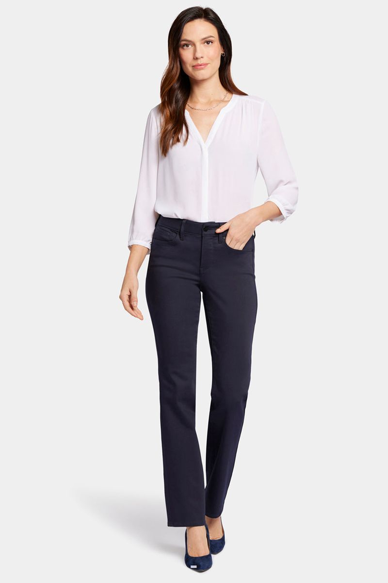 Navy Women's NYDJ Marilyn Straight Jeans | NZ 194OHKEJP