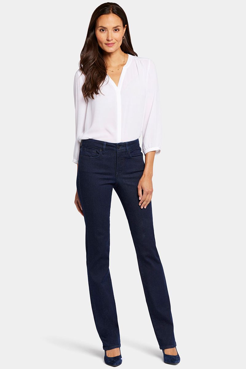 Navy Women's NYDJ Marilyn Straight Jeans | NZ 947KFUTSW