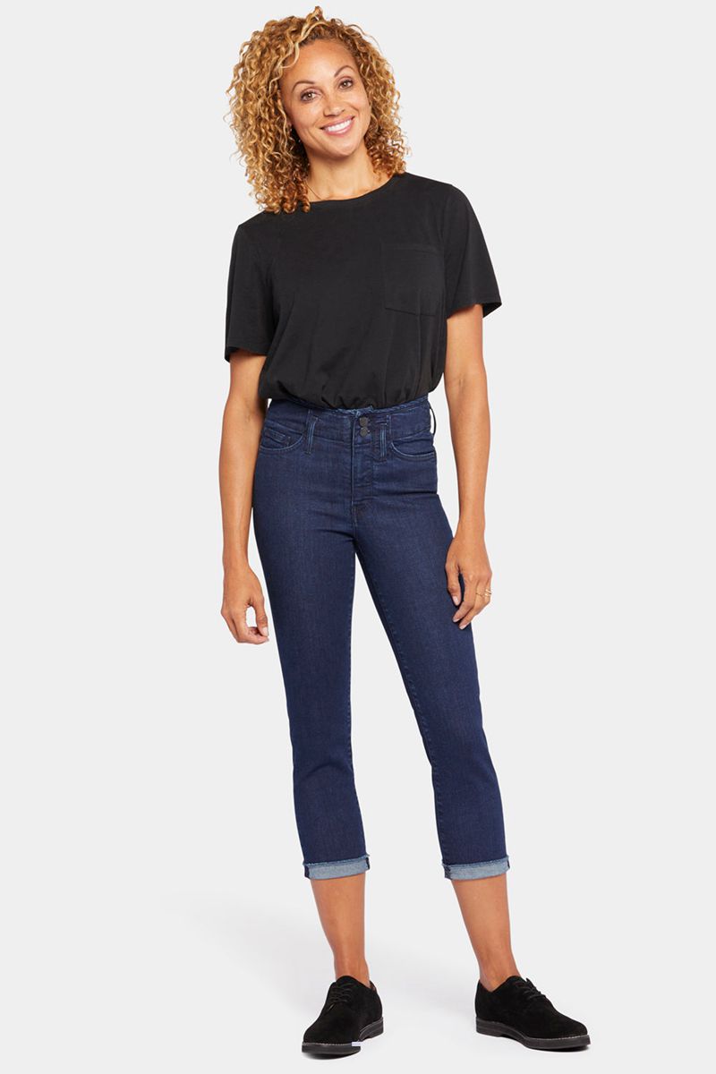 Navy Women's NYDJ Petite Chloe Capri Jeans | NZ 310EANIXL