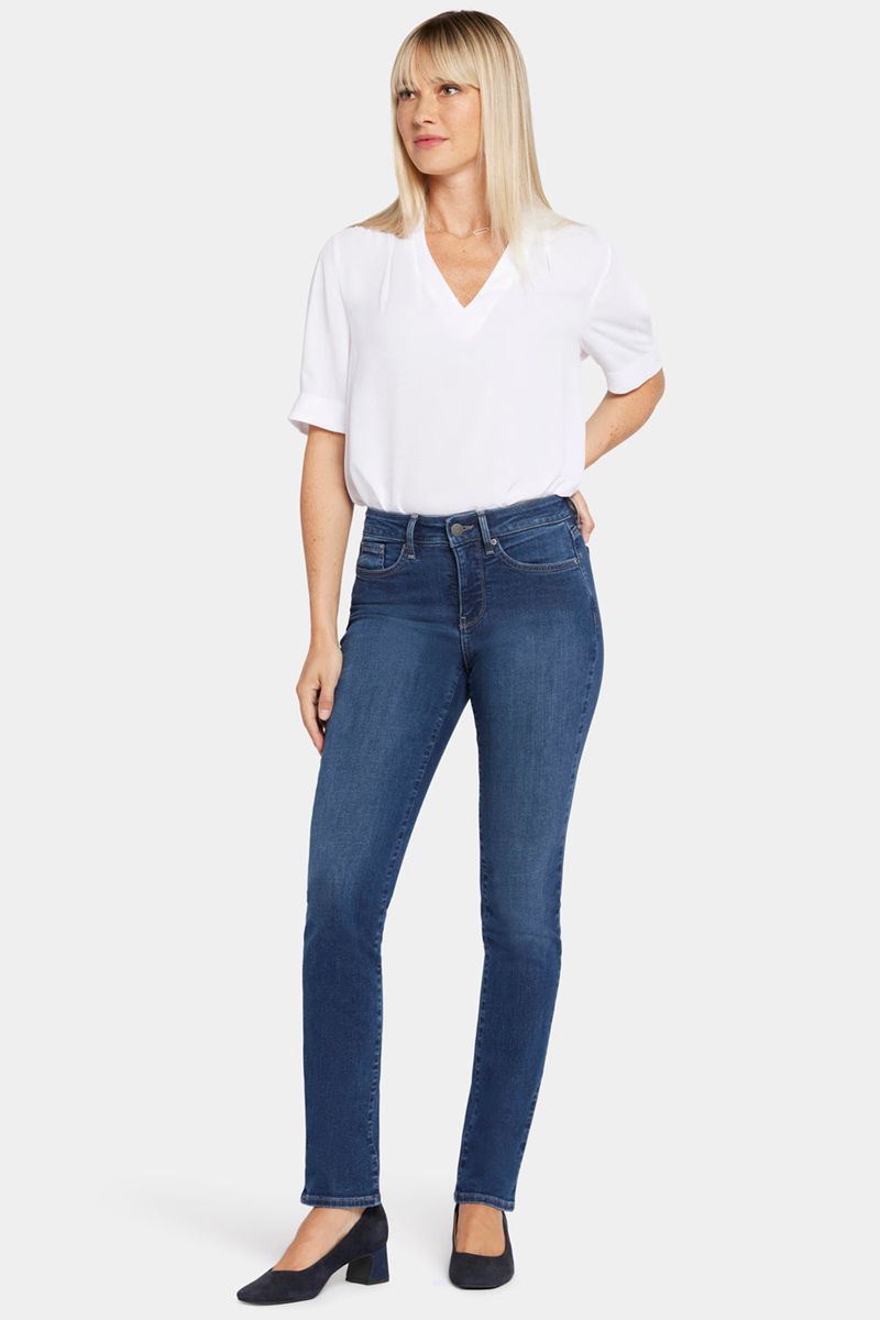 Navy Women's NYDJ Sheri Slim Jeans | NZ 146FLNCVP