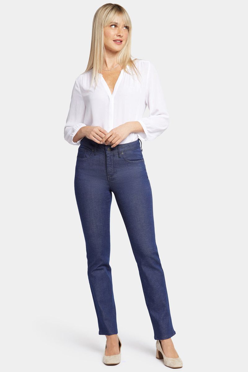 Navy Women's NYDJ Sheri Slim Jeans | NZ 672XGDSLW