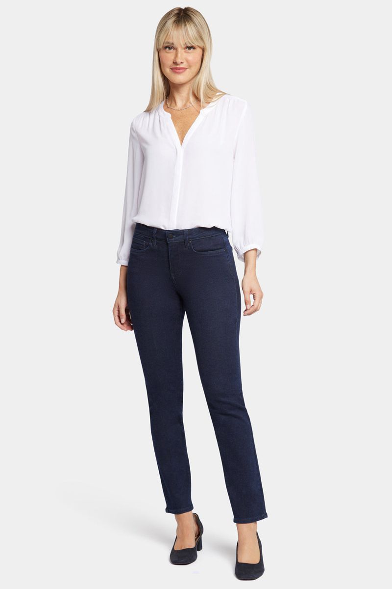 Navy Women's NYDJ Sheri Slim Jeans | NZ 975CPVROZ